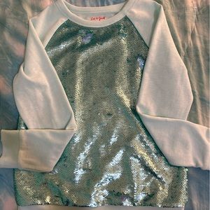 Teal cat and jack sequence sweatshirt, size 10/12